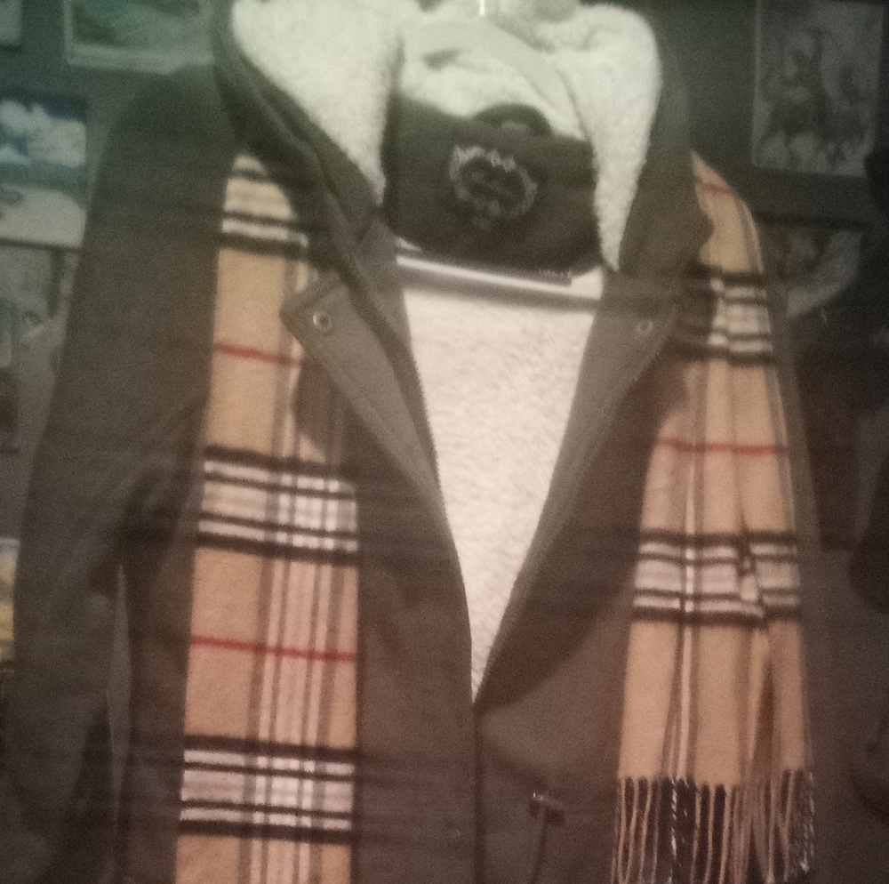 Female winter coat olive green  size small